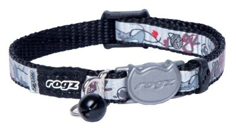 ROGZ KATTEHALSBAND MED REFLEKS, SVART.