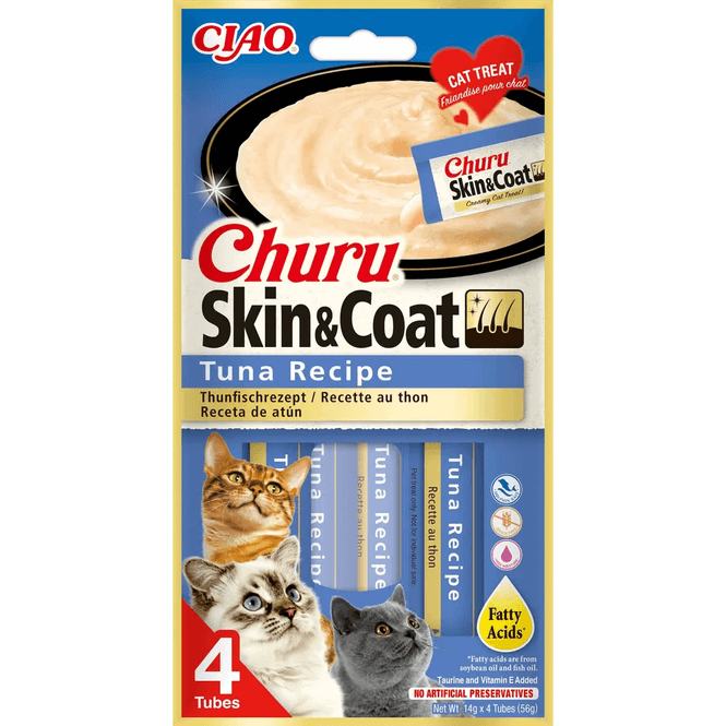 Hovedbilde Churu Cat Skin & Coat Tuna 4stk