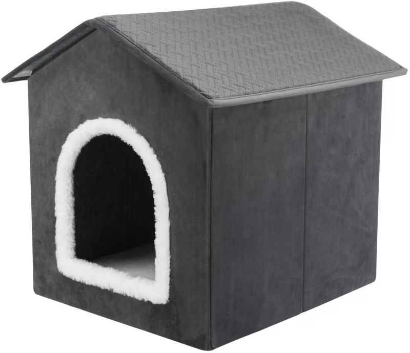 KATTE / HUNDEHULE LIVIA GRÅ 38x44x41cm