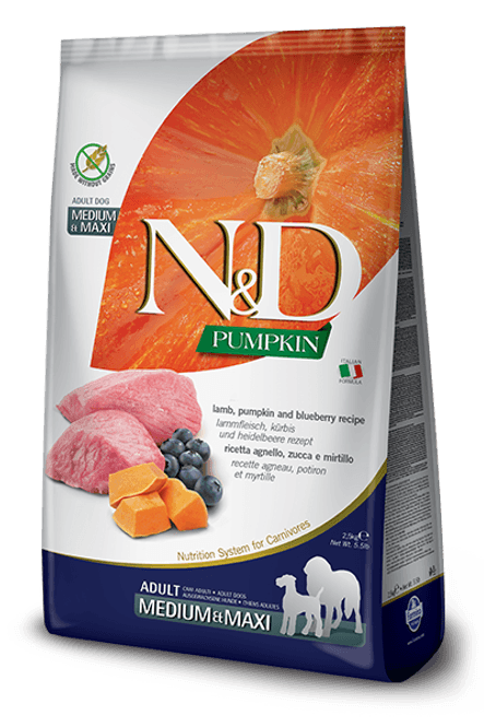 Hovedbilde FARMINA N&D PUMPKIN LAMB & BLUEBERRY ADULT ...