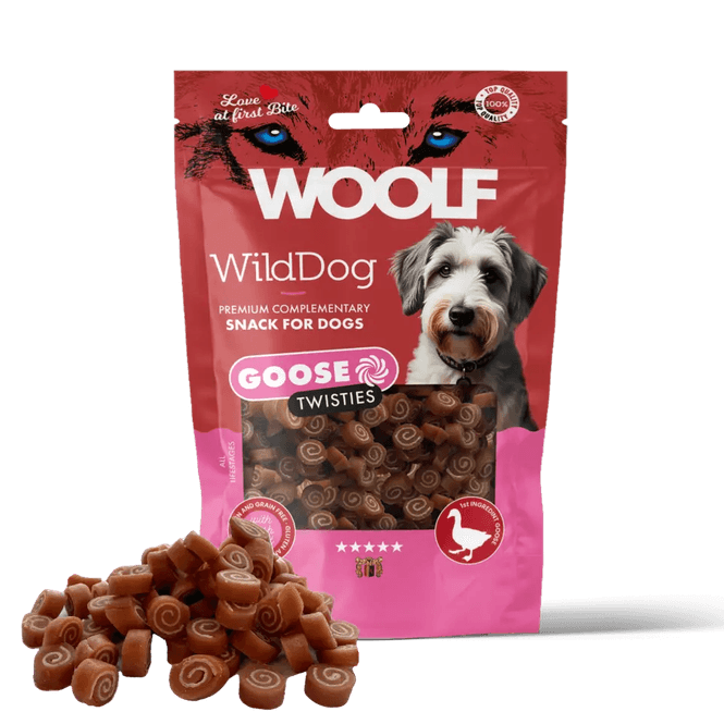 Hovedbilde WOOLF WILDDOG Goose & Cod Twisties 100g 