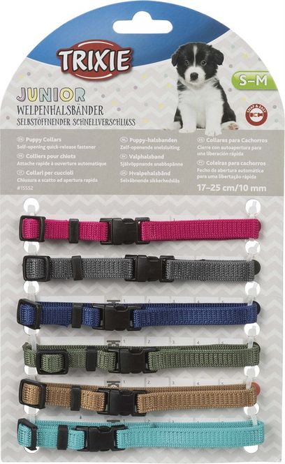 Hovedbilde TRIXIE HALSBÅND VALPESETT 17-25CM S/M 6STK 